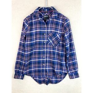 Marmot Blouse Womens Plaid Flannel Button Down XS Back Buttons Shirt